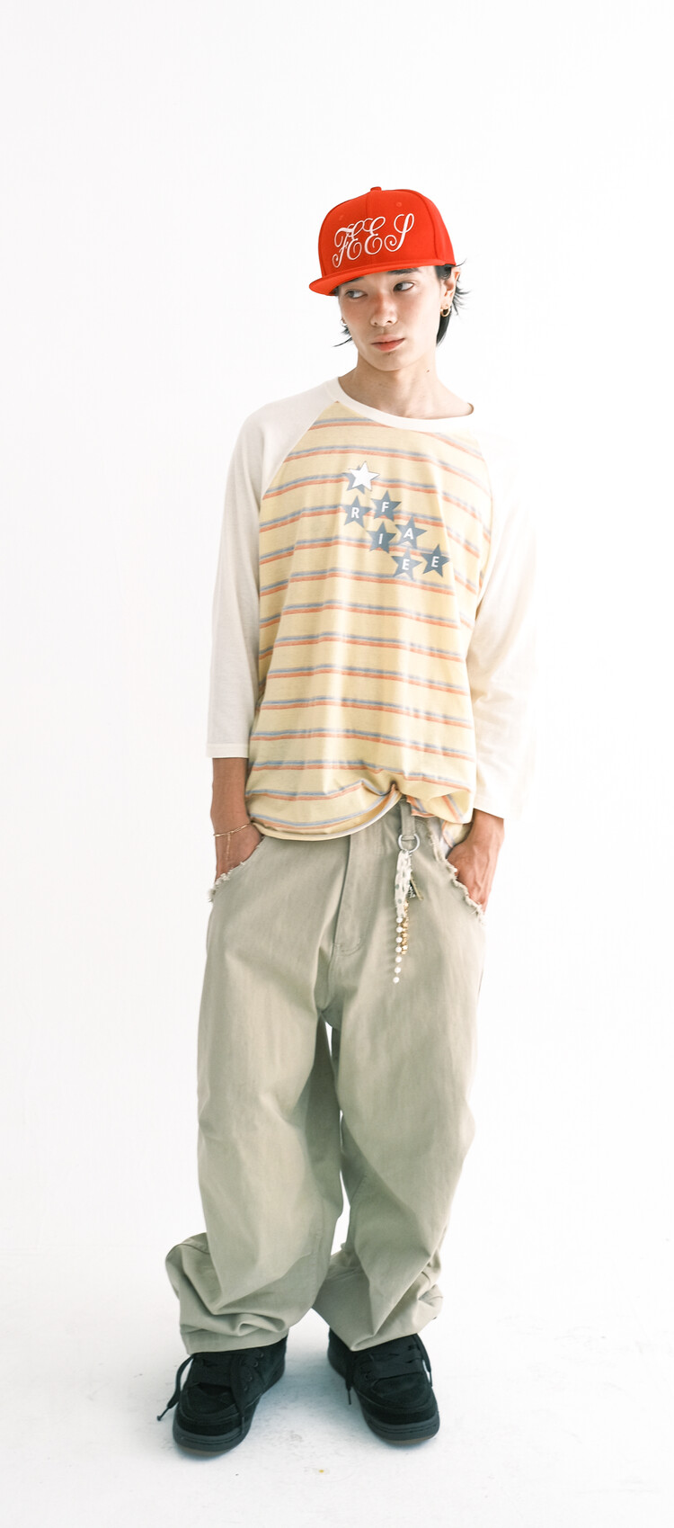 6차☆[fa.er.ie] cut-off cotton maxi pants (sand beige)