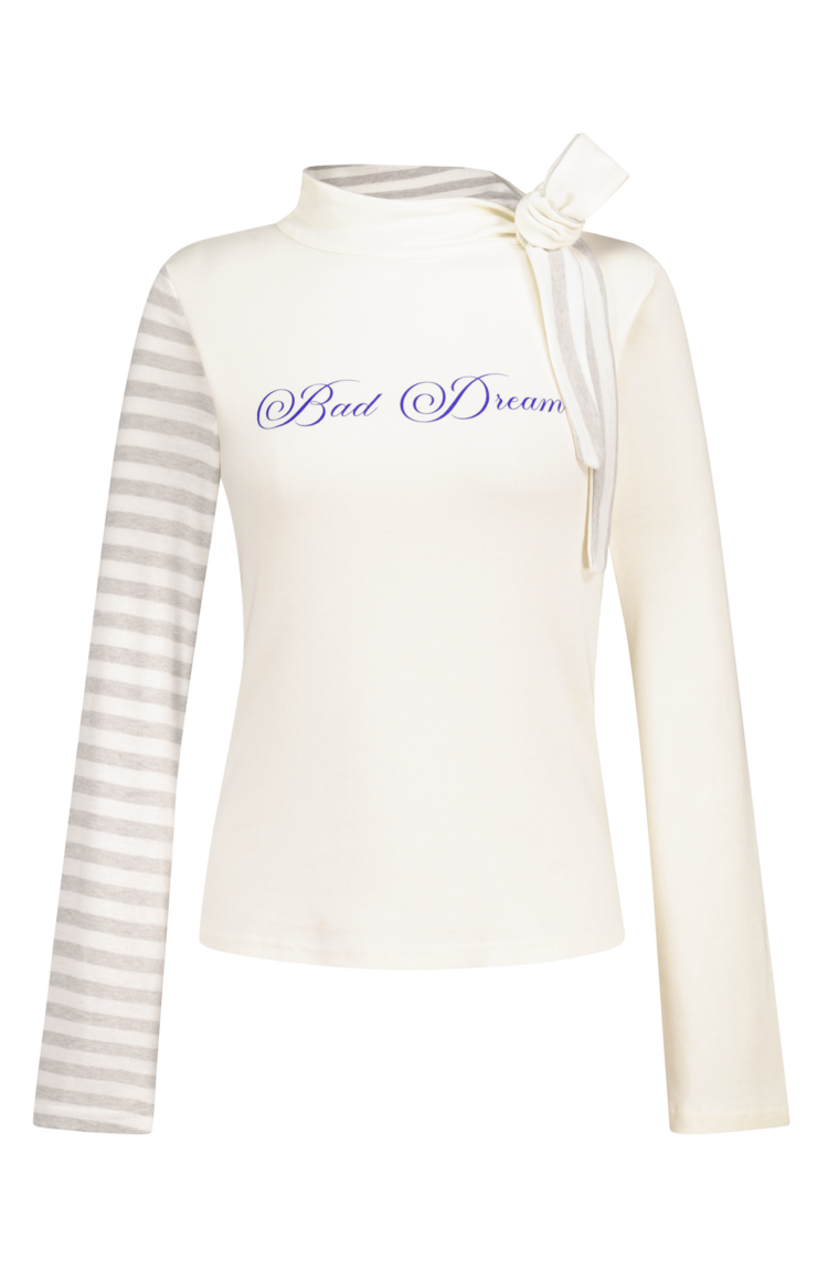 4차☆[fa.er.ie] petit scarf stripe turtleneck (ivory)