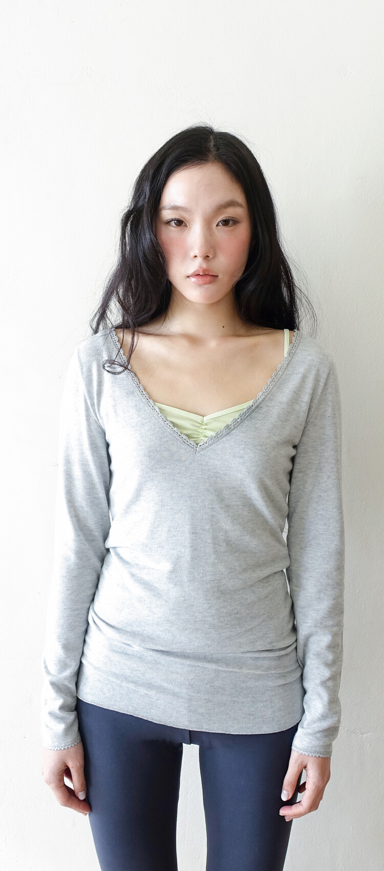 【新品未使用】fa.er.ie [fe.3] iris long top 3차☆[fe.3] iris long top (melange grey)