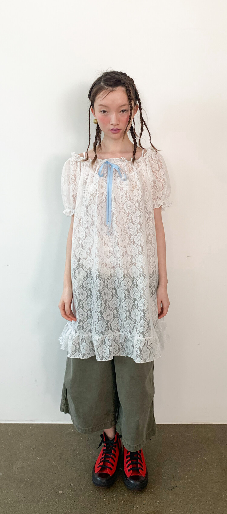 5차☆[F.E.E.S] rosie lace dress (white)
