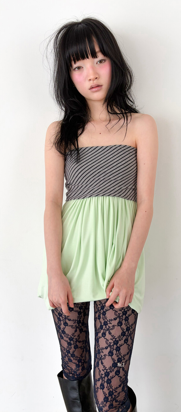 2차☆[fa.er.ie] la chambre dress (grey)