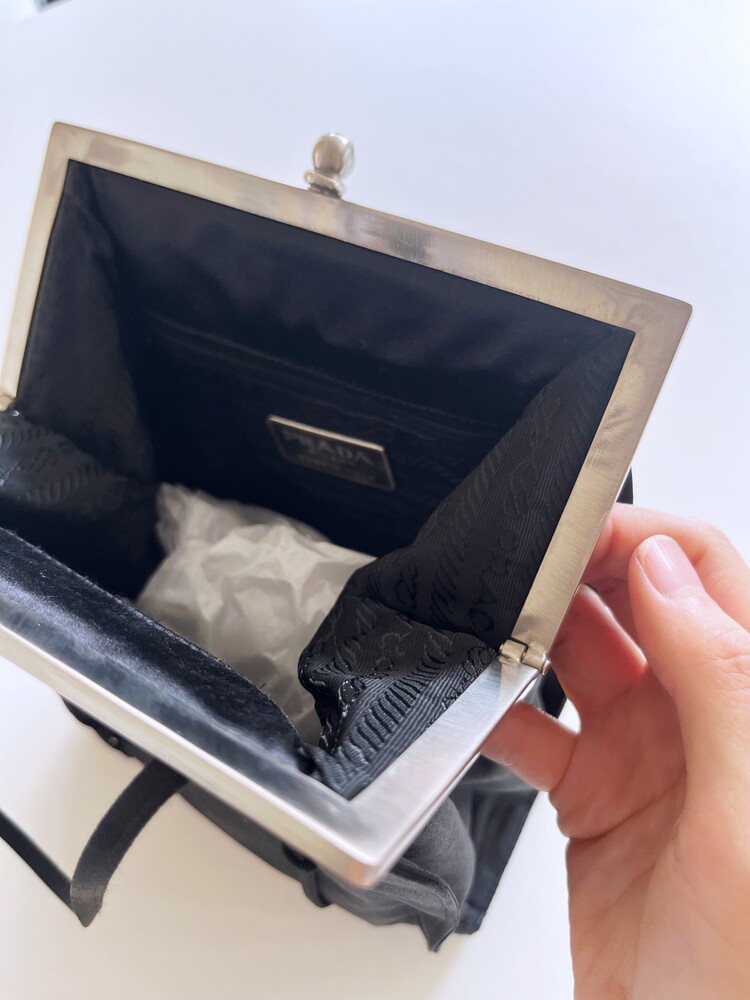 PRADA Satin Clasp Mini Bag