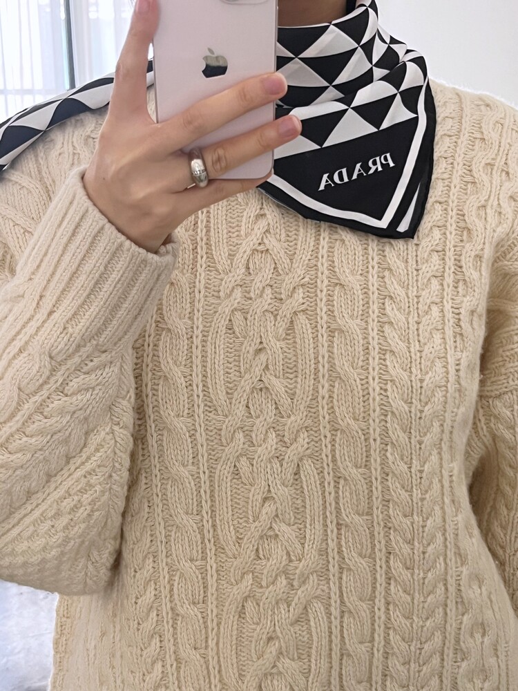 PRADA Triangle Pattern Scarf