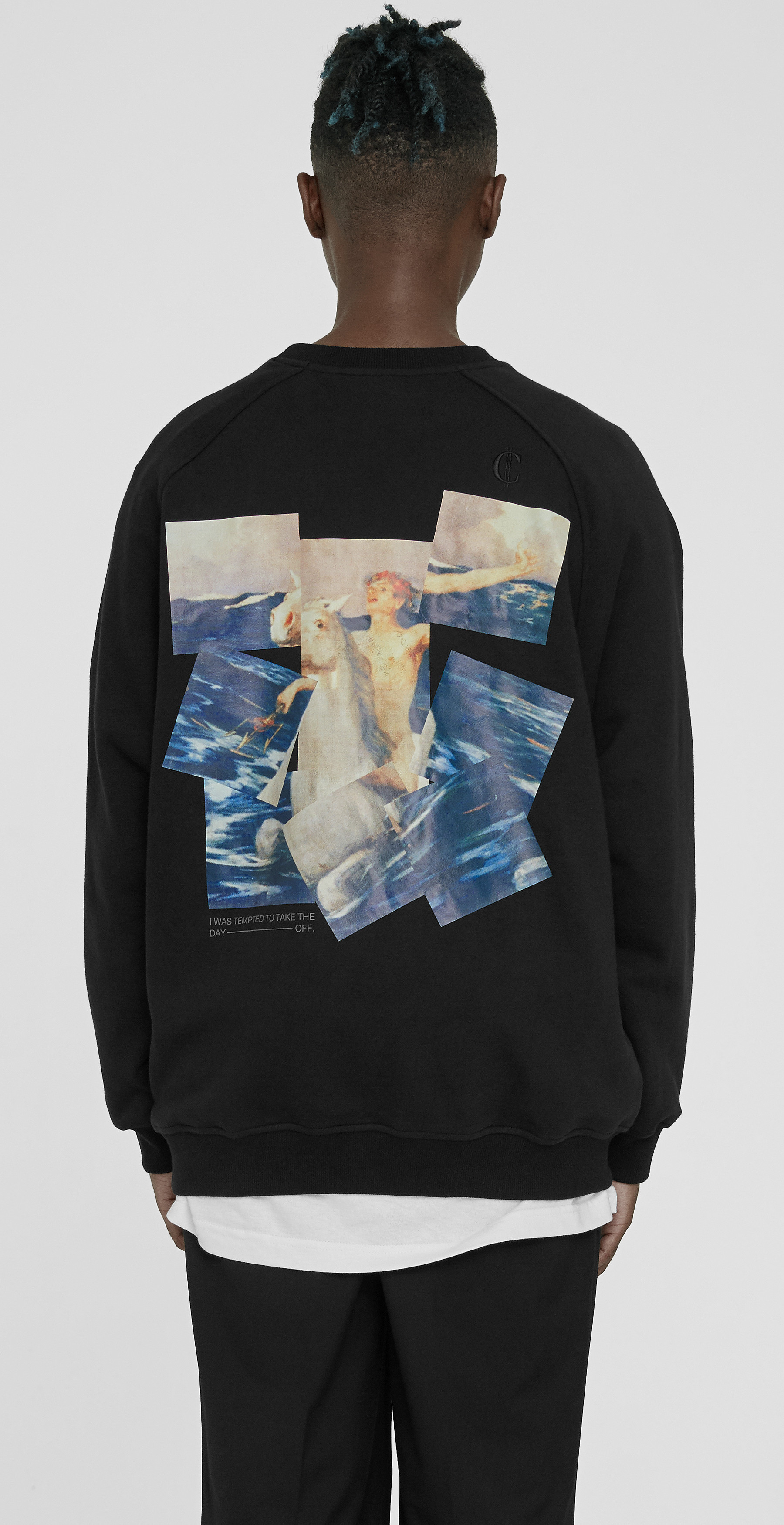 PUZZLE PRINTING SWEATSHIRT [BLACK]