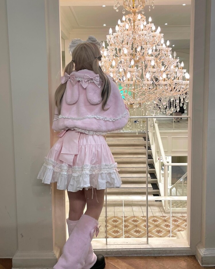 BABY CHERRY CAPE (baby pink)