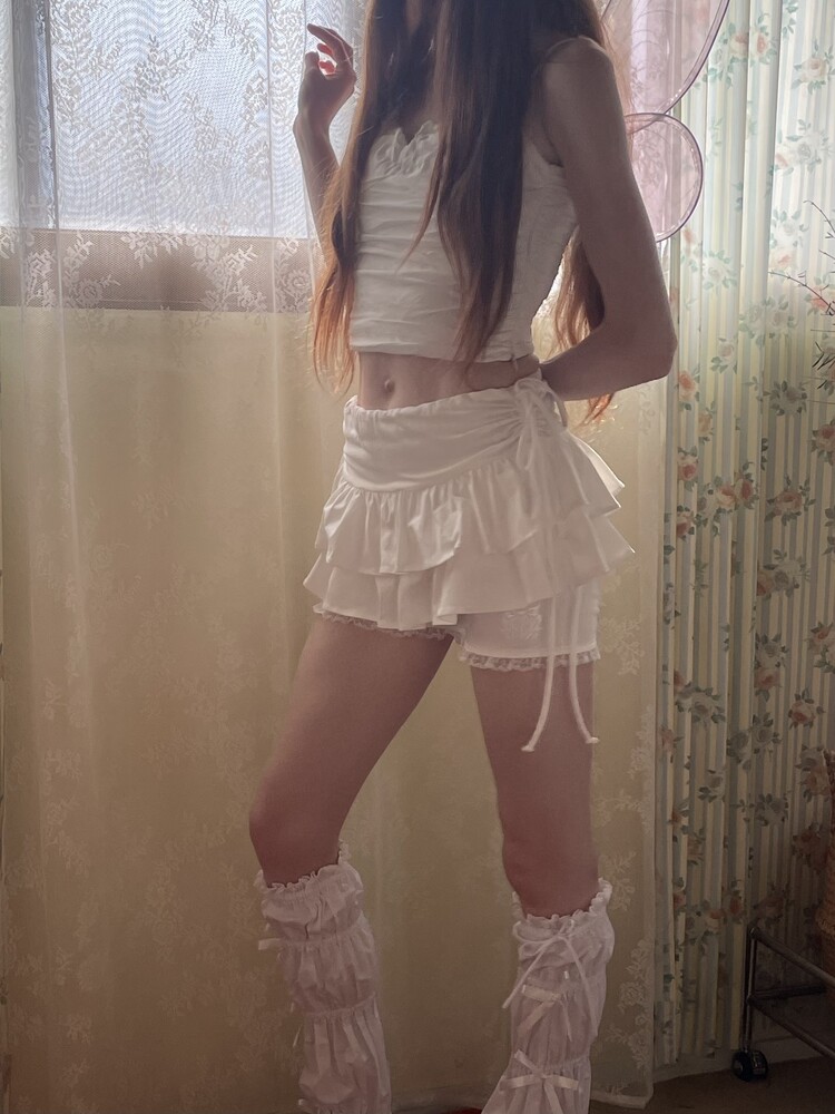 na♡さん専用♡HYEON basil skort / white Mサイズ DOLLY HIME TRAINING SKORT (white x white)