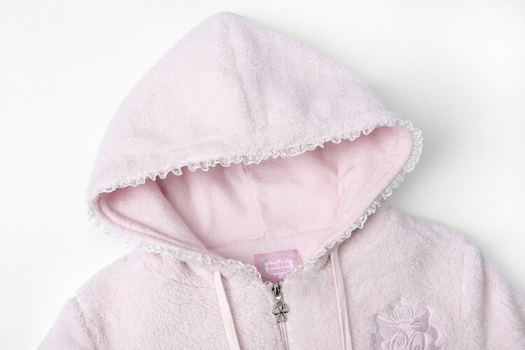 POMPOM BABY HOOD ZIP