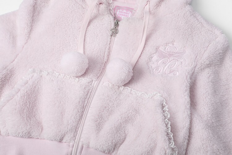 POMPOM BABY HOOD ZIP