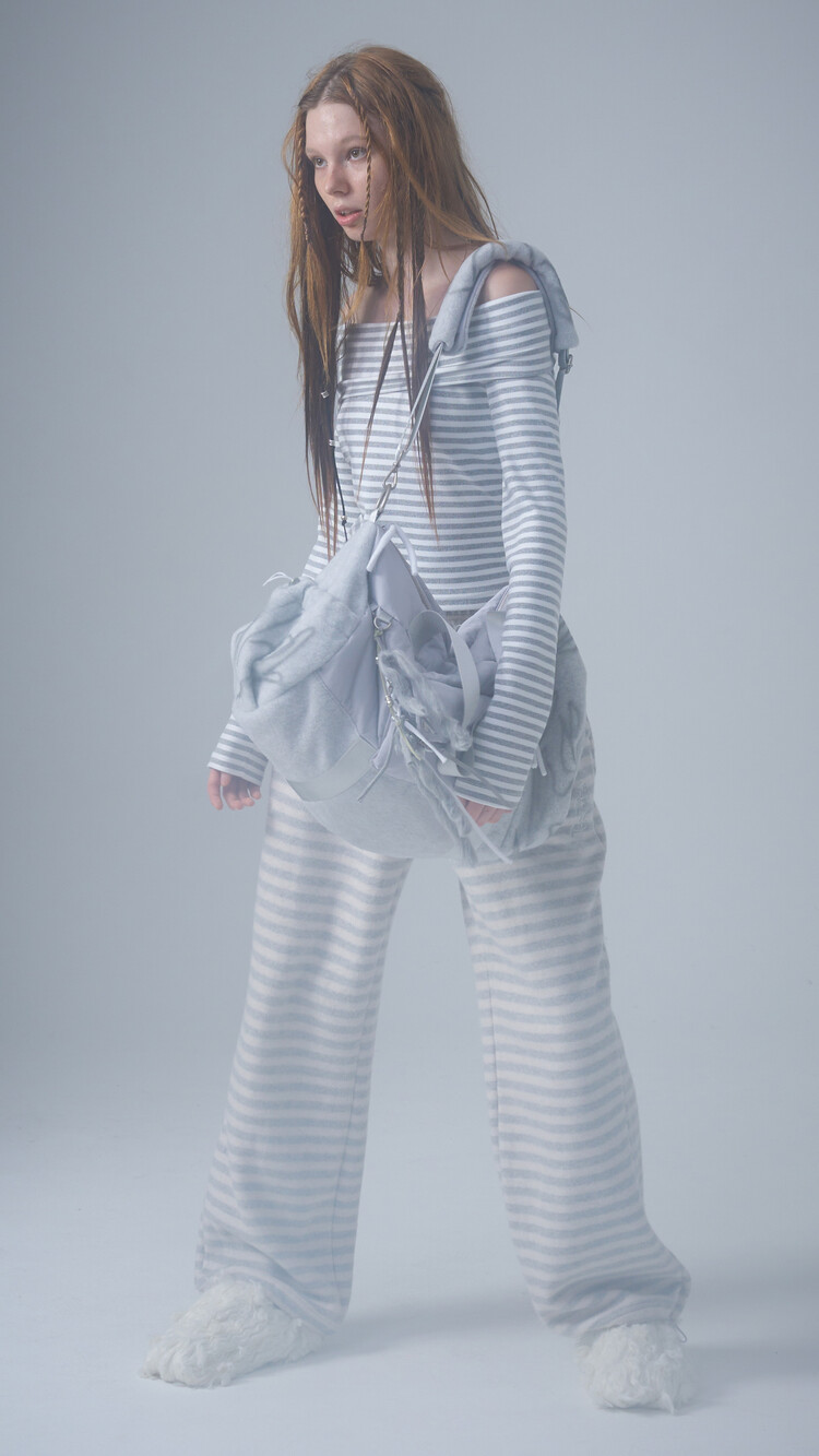 Heart big bag_light gray