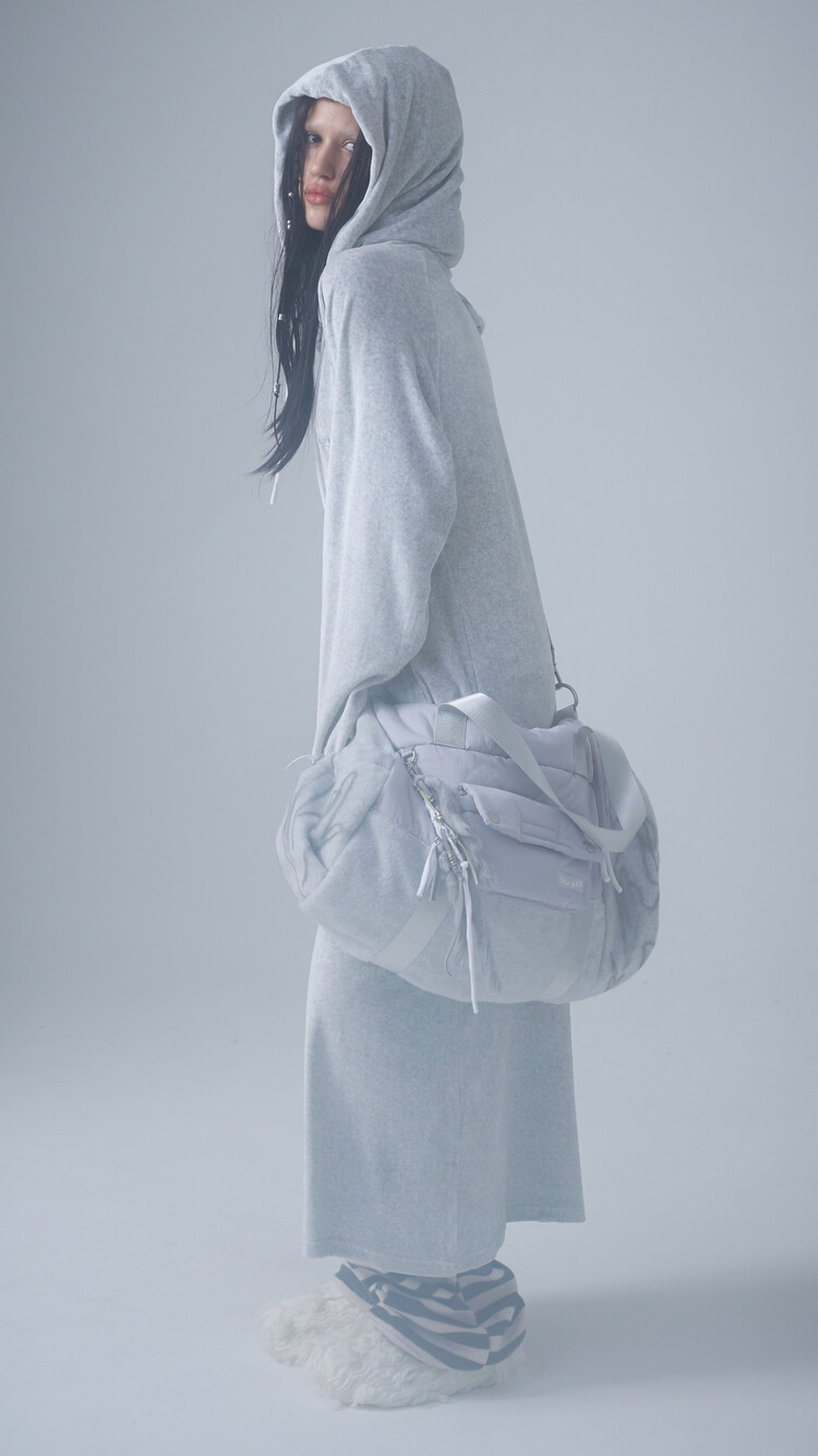 Heart big bag_light gray