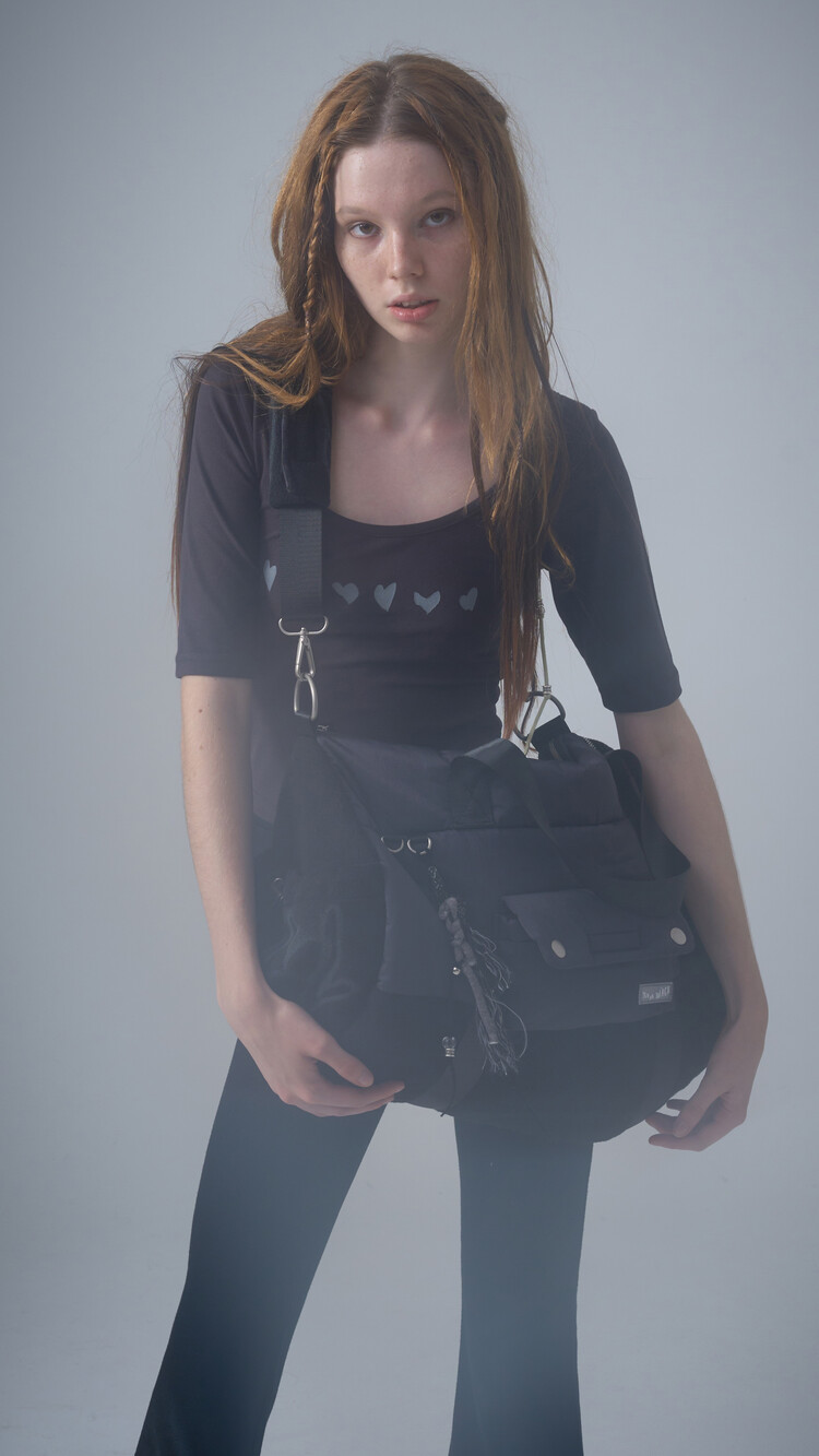 Heart big bag_black