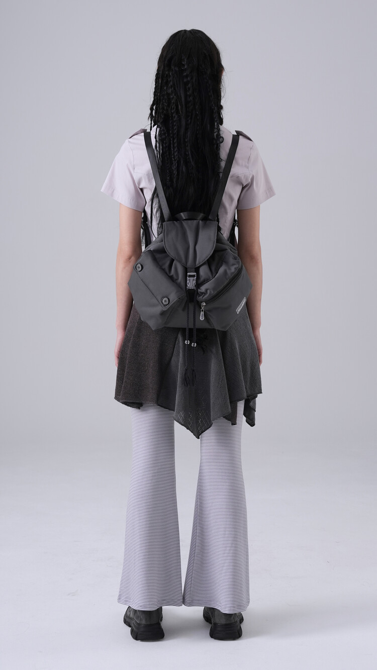 Button mini backpack_charcoal Button mini backpack_charcoal