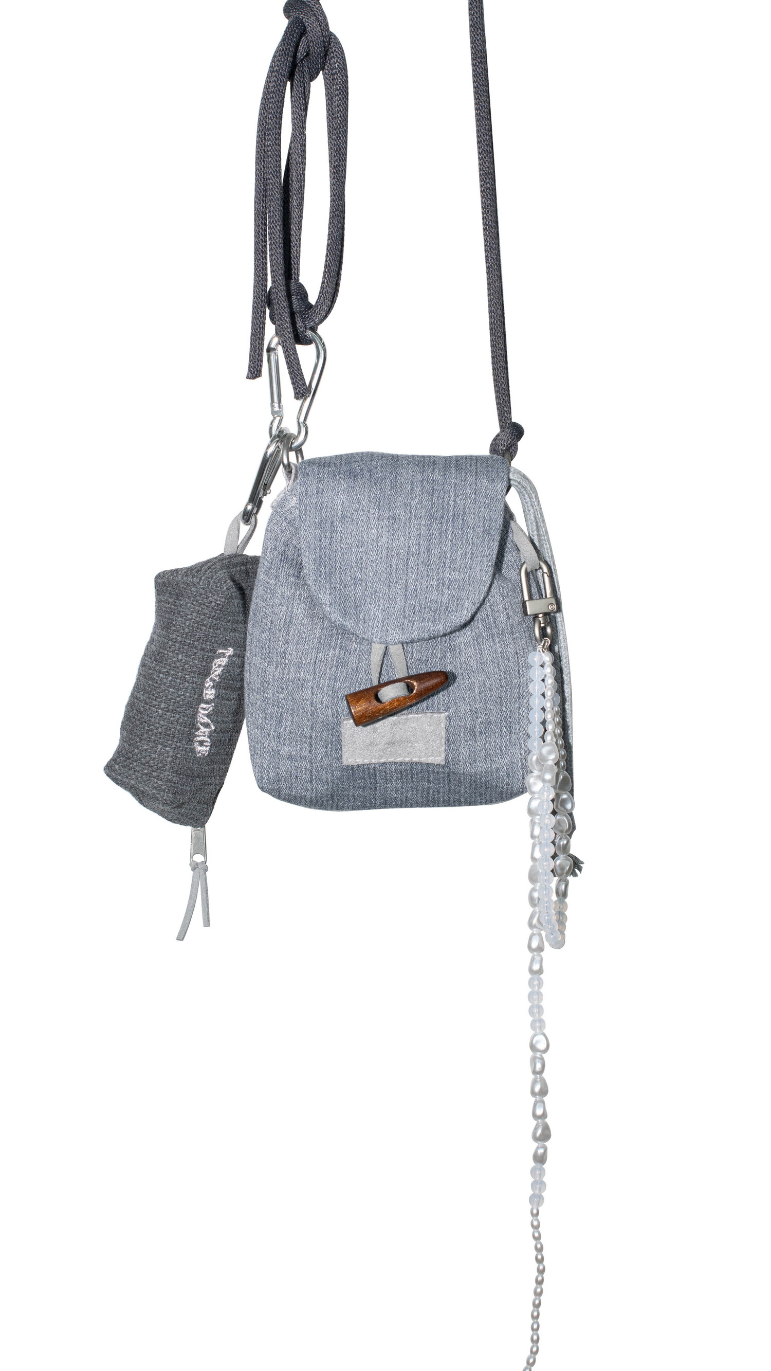 Mini keyring bag_vintage blue