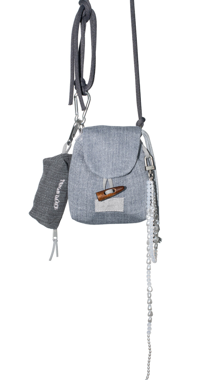 Mini keyring bag_vintage blue