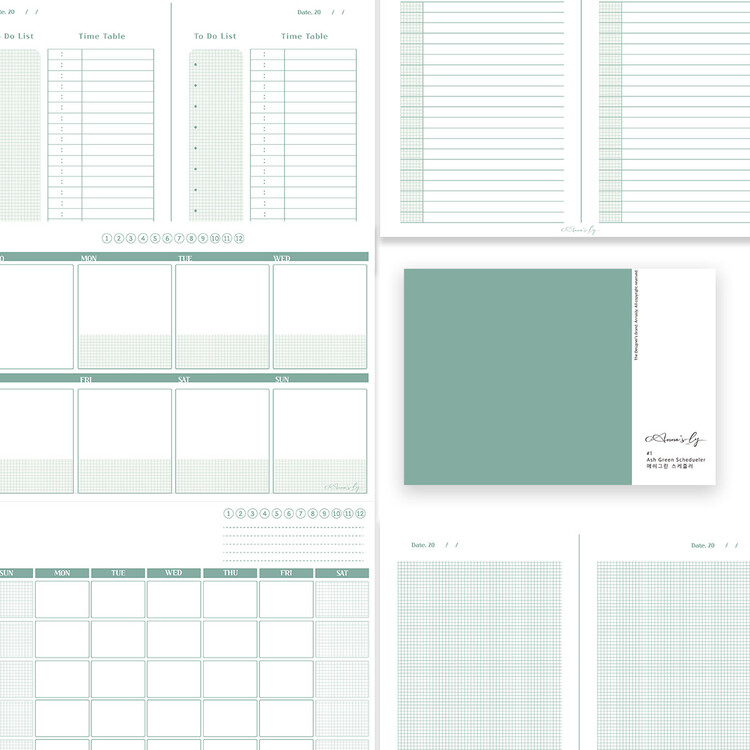 아이패드 굿노트 애쉬그린 다이어리 업무다이어리 속지, 스티커 증정