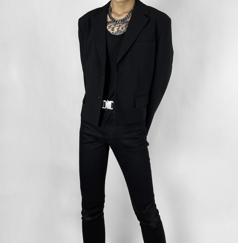 Black shorten jacket