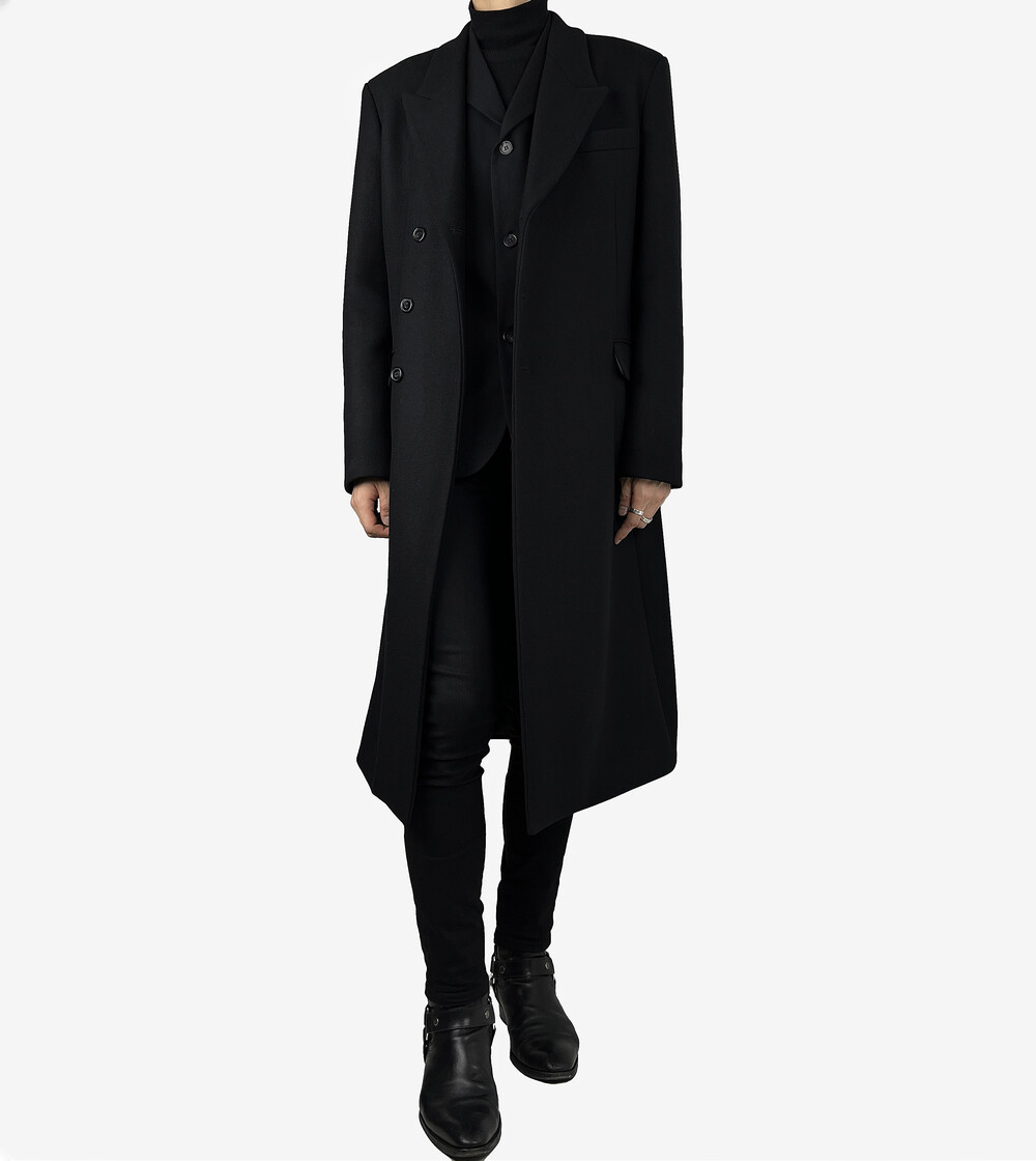 Tailor peaked single wool coat