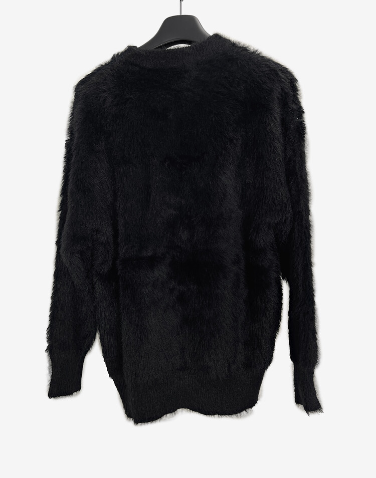 Heavy butterfly angora cardigan