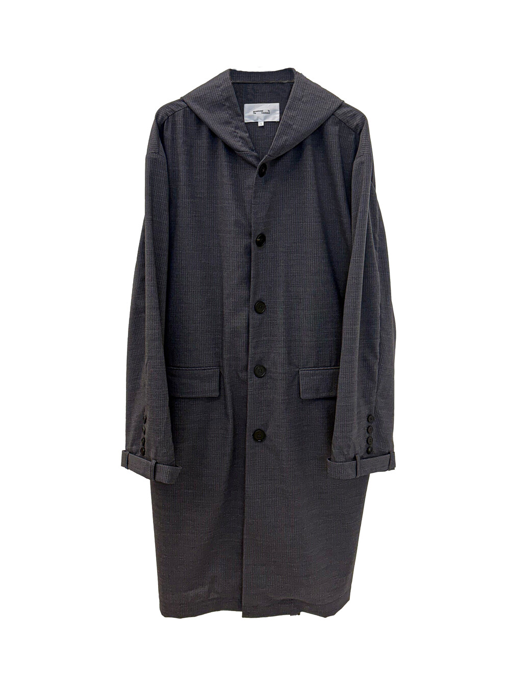 Loop hooded coat in gray