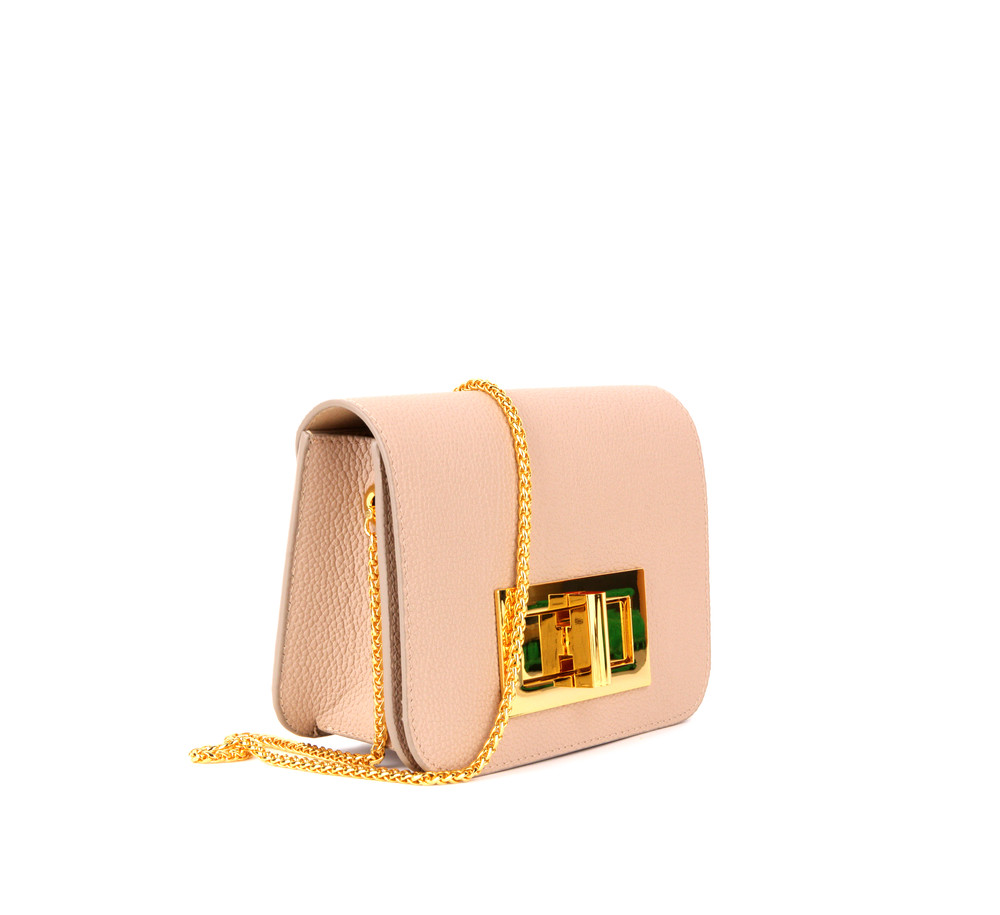 small beige shoulder bag