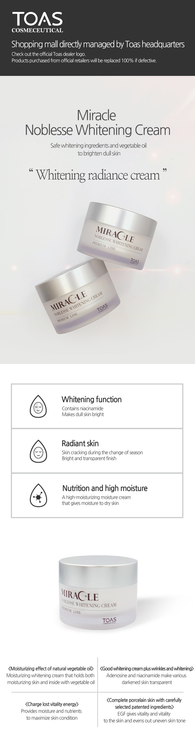 miracle whitening cream