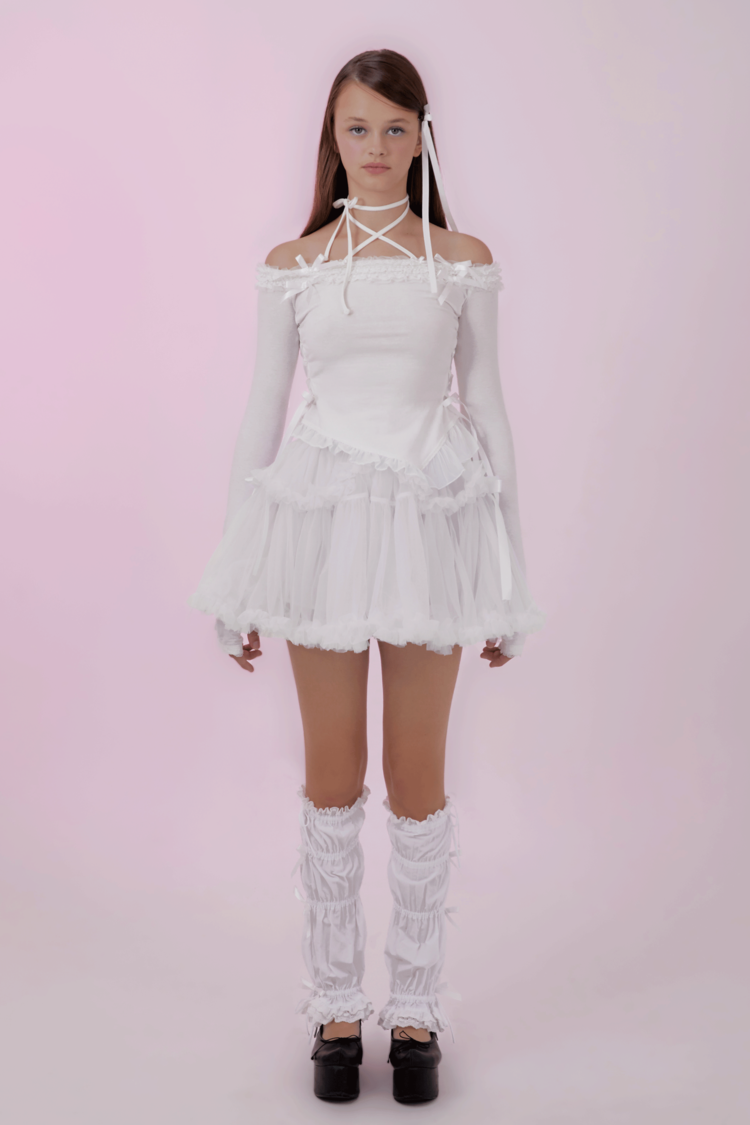Pre-order ~5/7) DOLLY HIME OFF-SHOULDER T (babypink)