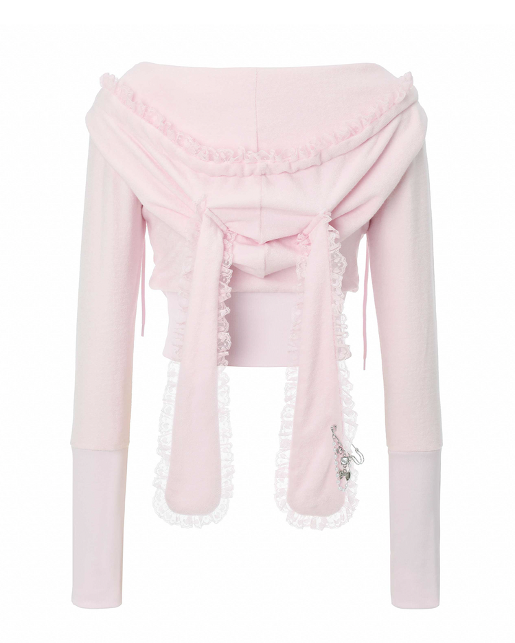 bunny♡ Bunny hood 2-way zip-up