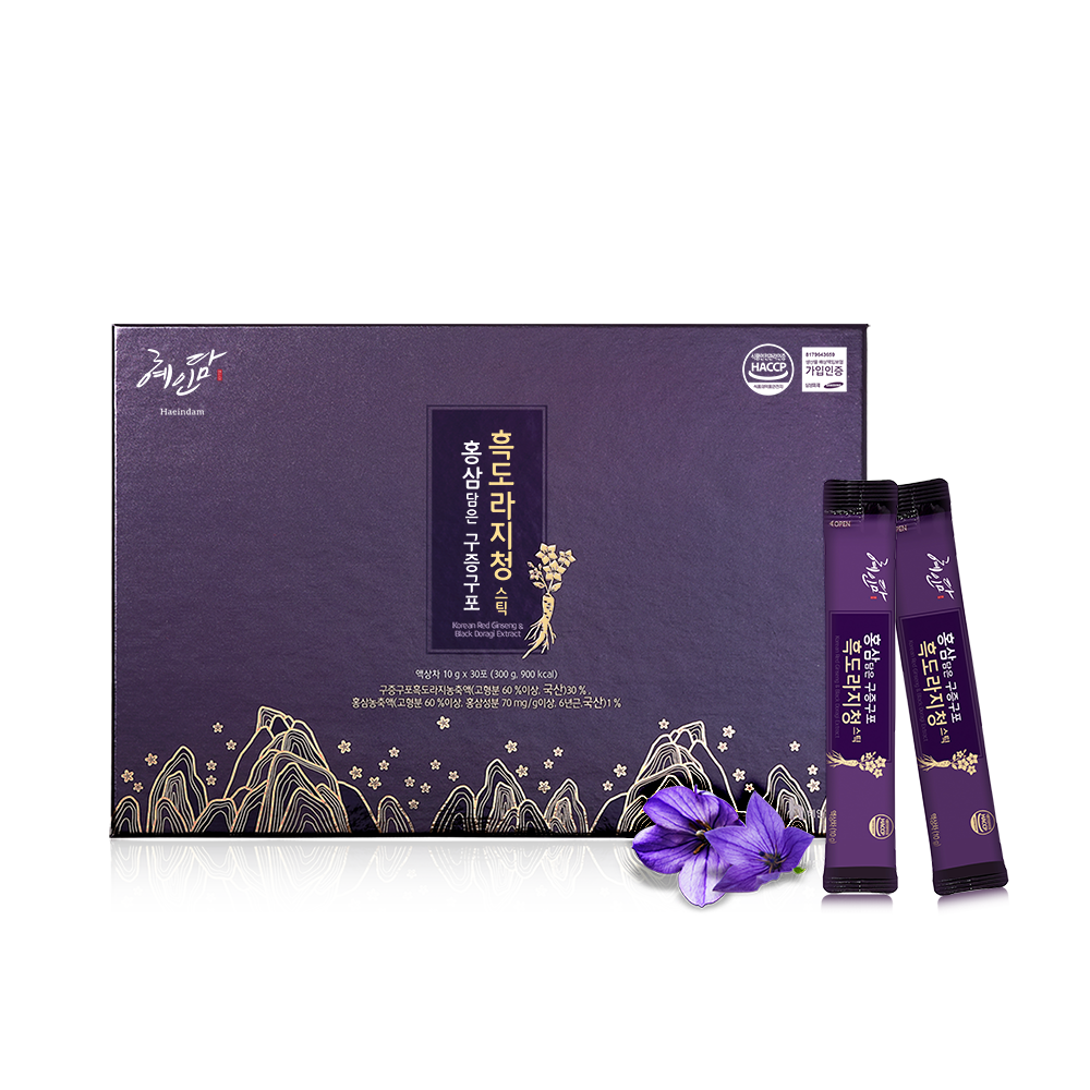 혜인담] 홍삼담은 구증구포 흑도라지청 스틱