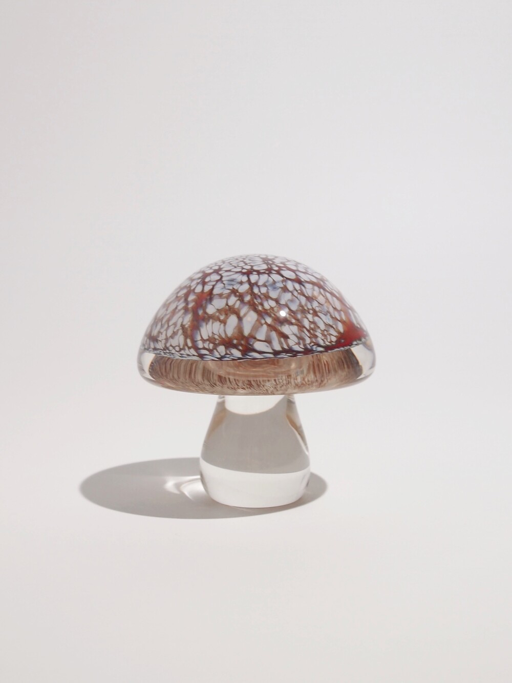 80s Vintage Selkirk Glass Mushroom Paperweight
