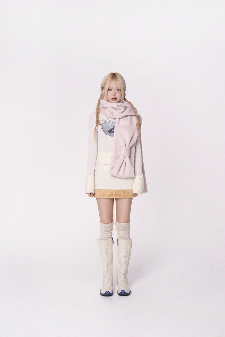 ★PINCUNOMARU★Ribbon Muffler_Fairy Redpink★正規品/直送料込 Ribbon Muffler_Fairy redpink - PINCUNOMARU | 60% - Asian