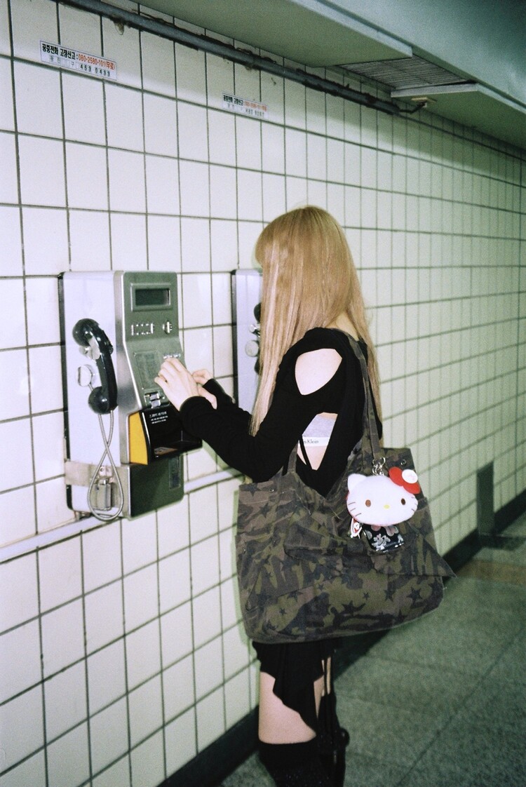 ★PINCUNOMARU★Ribbon bag (star camo)★正規品/韓国送料込 4th]Ribbon bag (star camo)