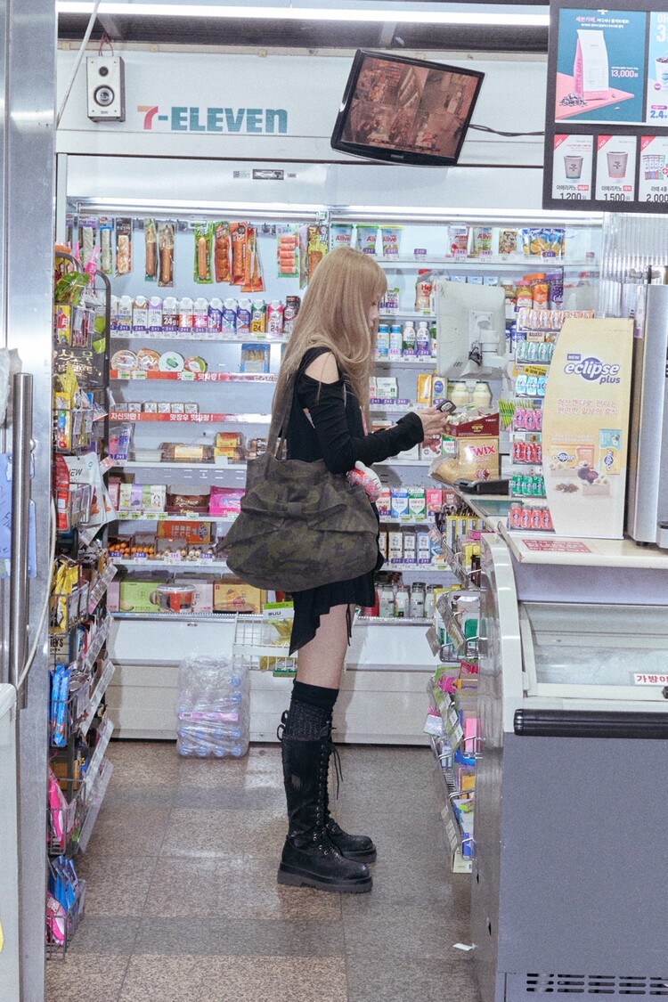 ★PINCUNOMARU★Ribbon bag (star camo)★正規品/韓国送料込 4th]Ribbon bag (star camo)