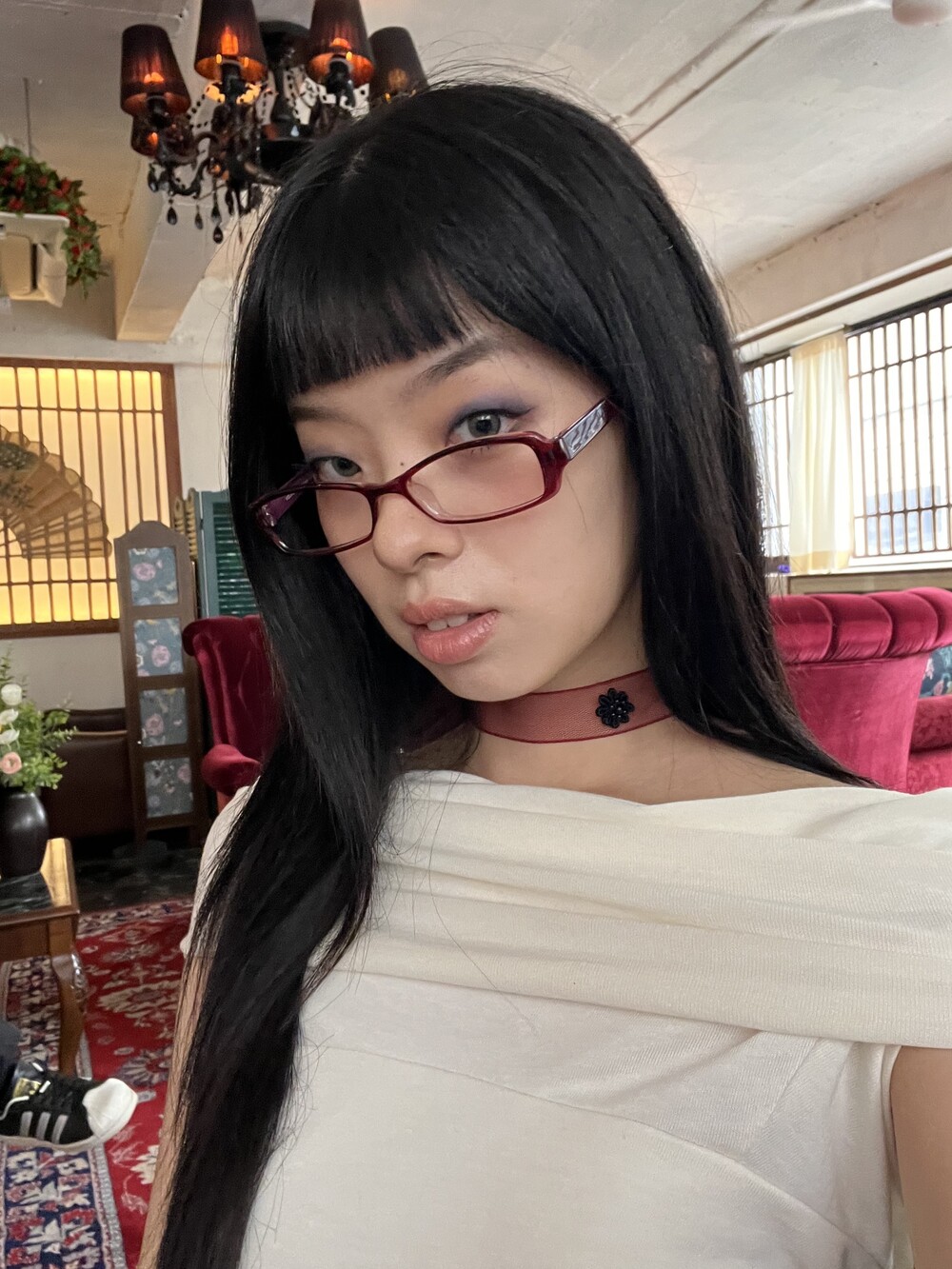 【SHEISMIAE】 紅煙 (蜂蝶隨香) necklace (limited) SHEISMIAE] 紅煙 홍연 choker - SHEISMIAE | 리켓