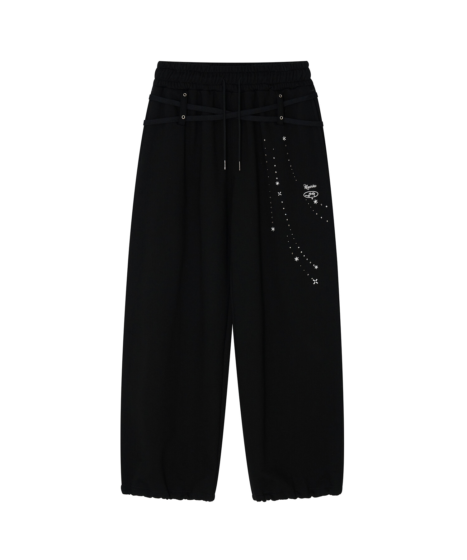 ★KASHIKO★ZENU BELT SWEAT PANTS Zenu Belt Sweat Pants Black