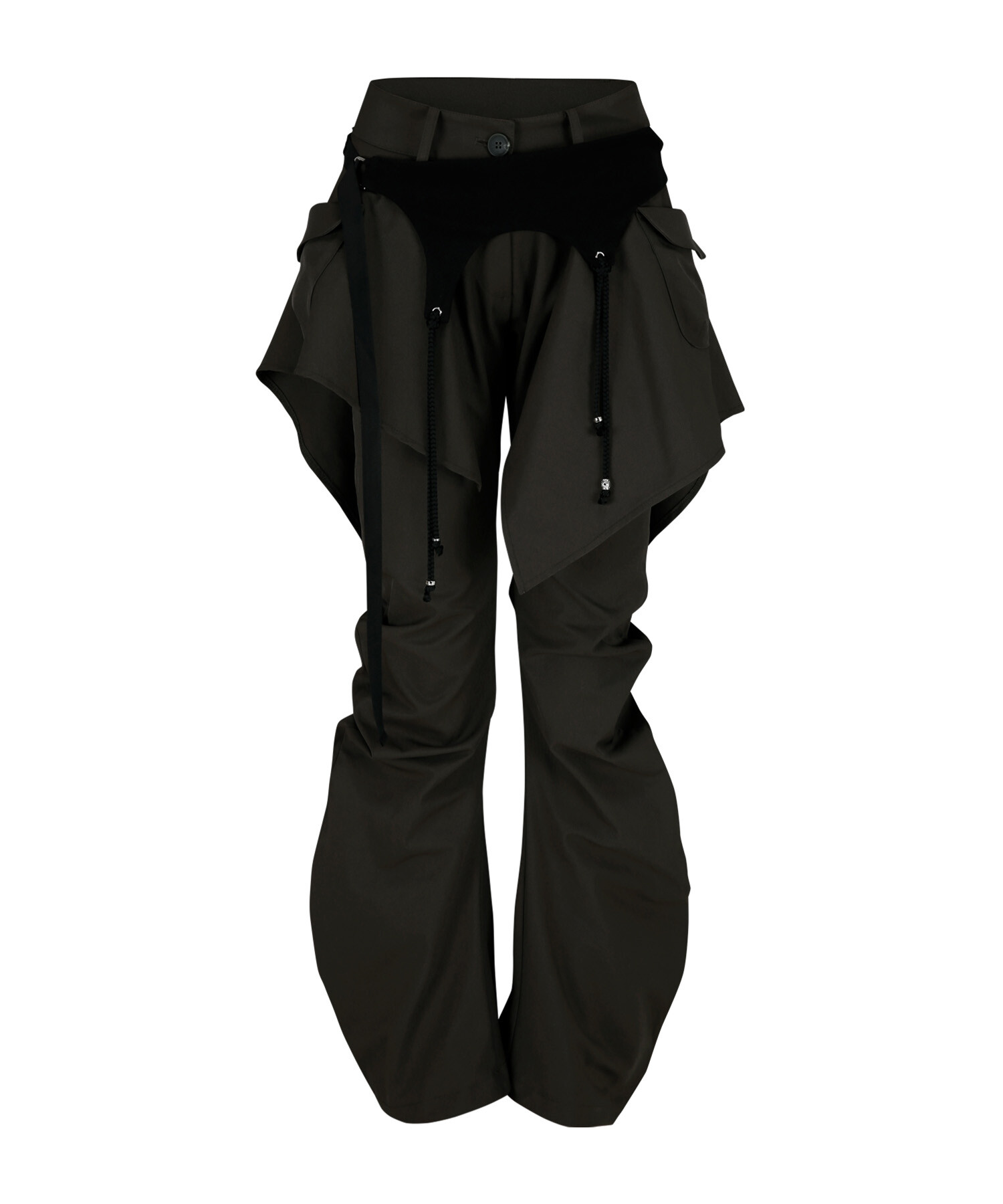 パンツ Kashiko Layered Strap Pants Black Layered Strap Pants Khaki