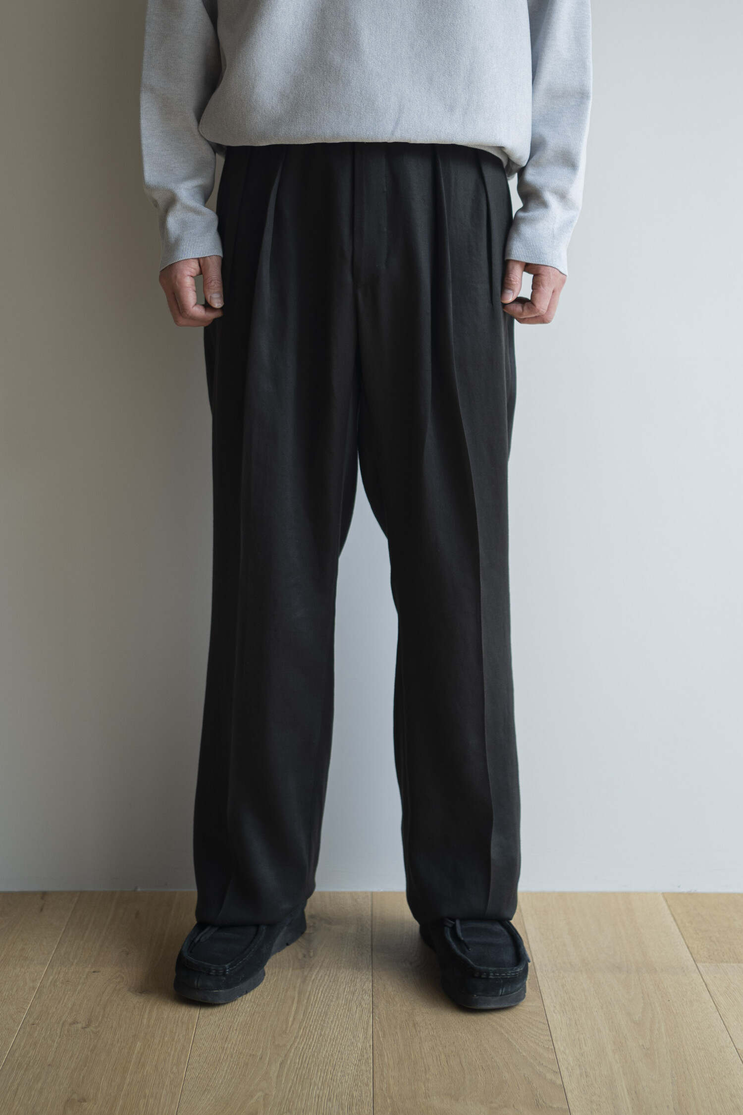 neat LYOCELL CHINO Wide - type Ⅱ BLACK