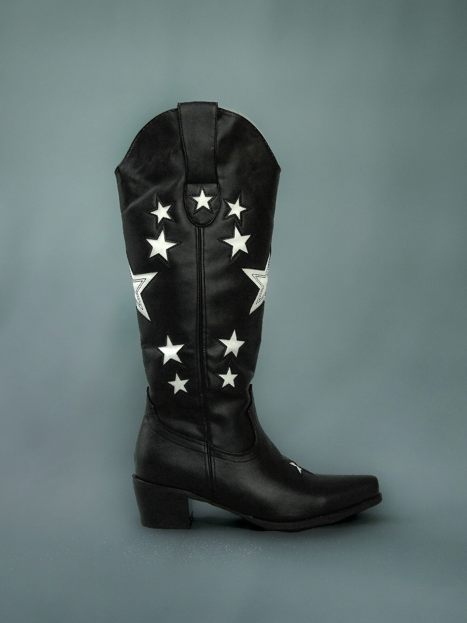 【BAD BLUE】Leather Cowboy Boots / 追跡付 Leather Cowboy Boots Black