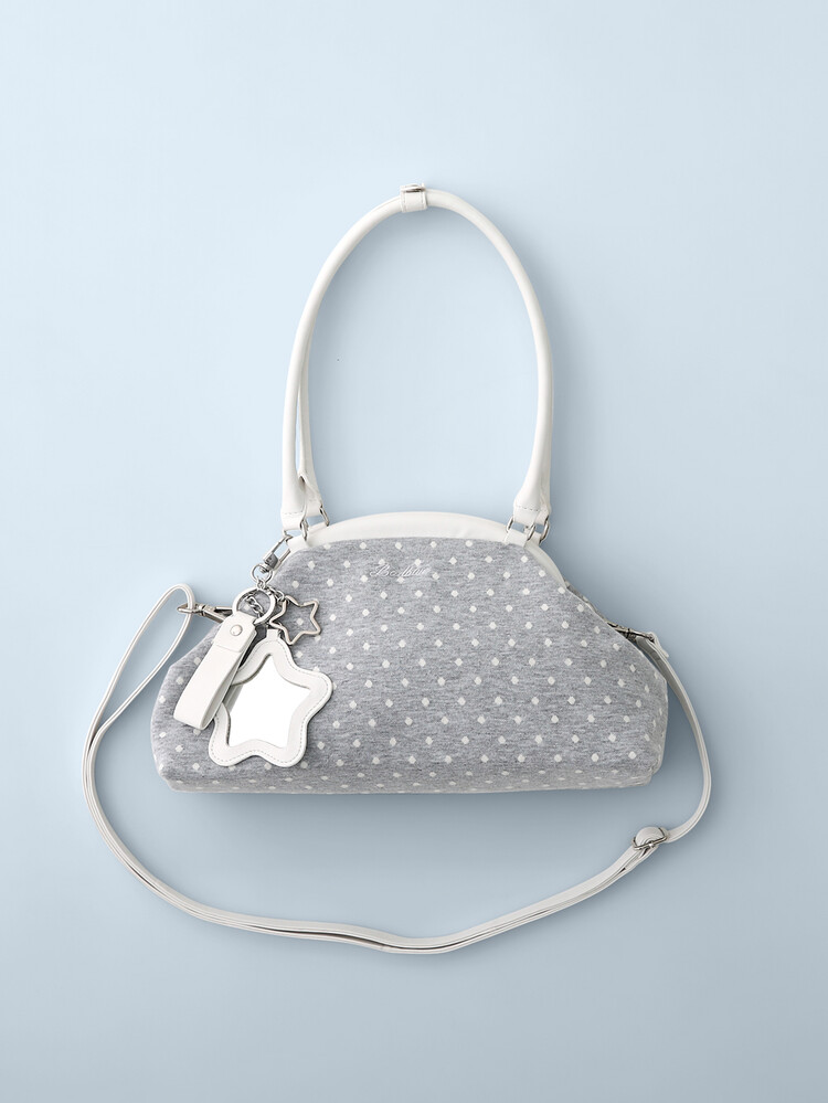 BAD BLUE ♥ Dot Cozy Dumpling Bag /追跡付 BadBlue® | Soft cotton + lovely dots 배드블루 Dot Cozy