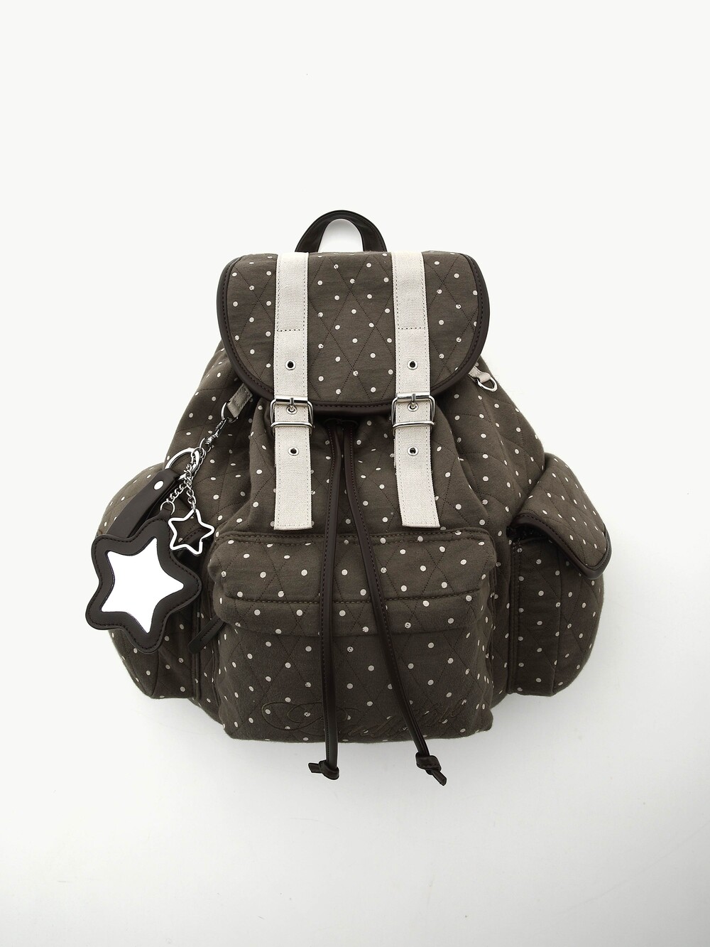 Charm Holder Backpack Khaki