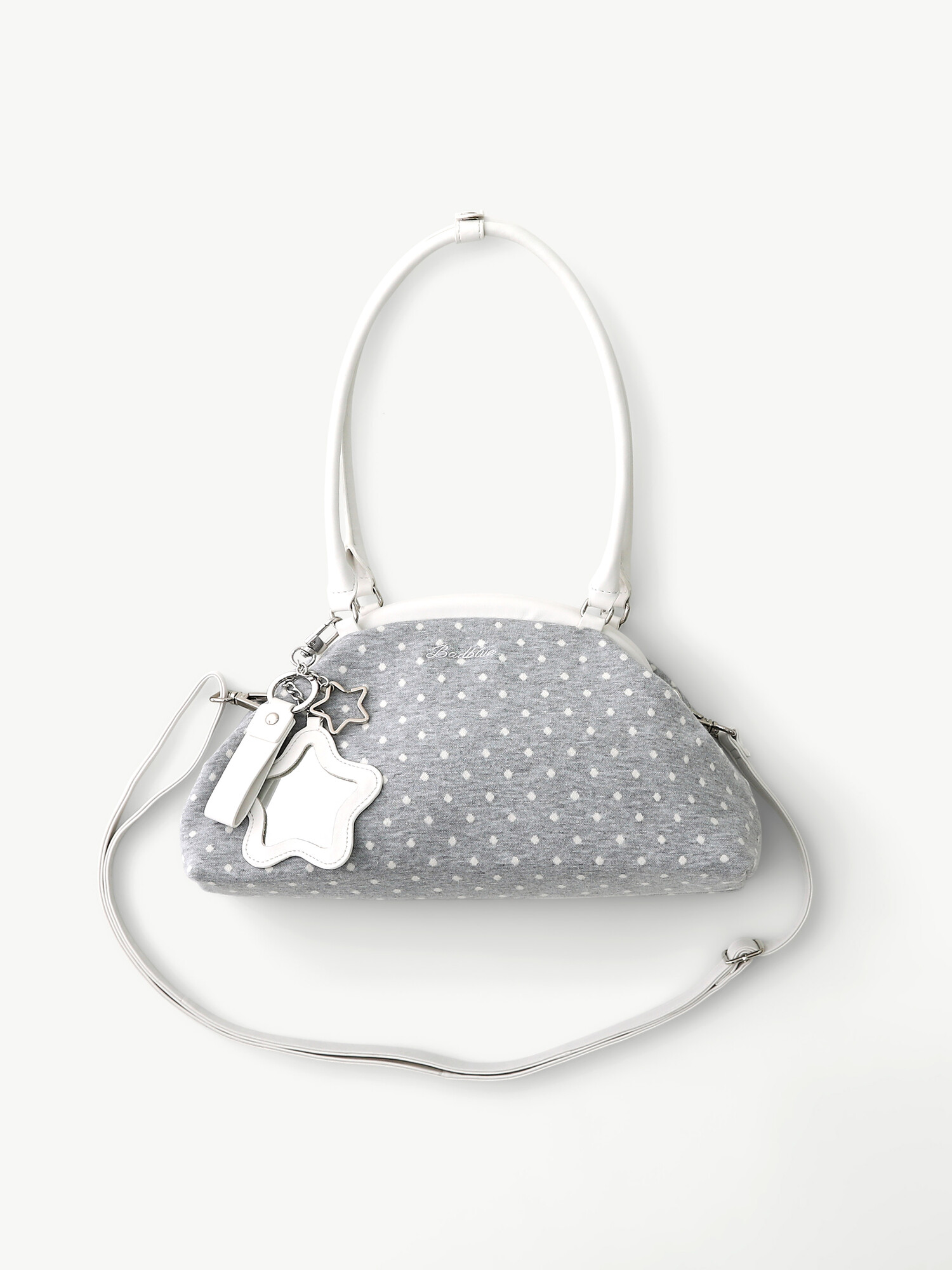 Dot Cozy Dumpling Bag Gray