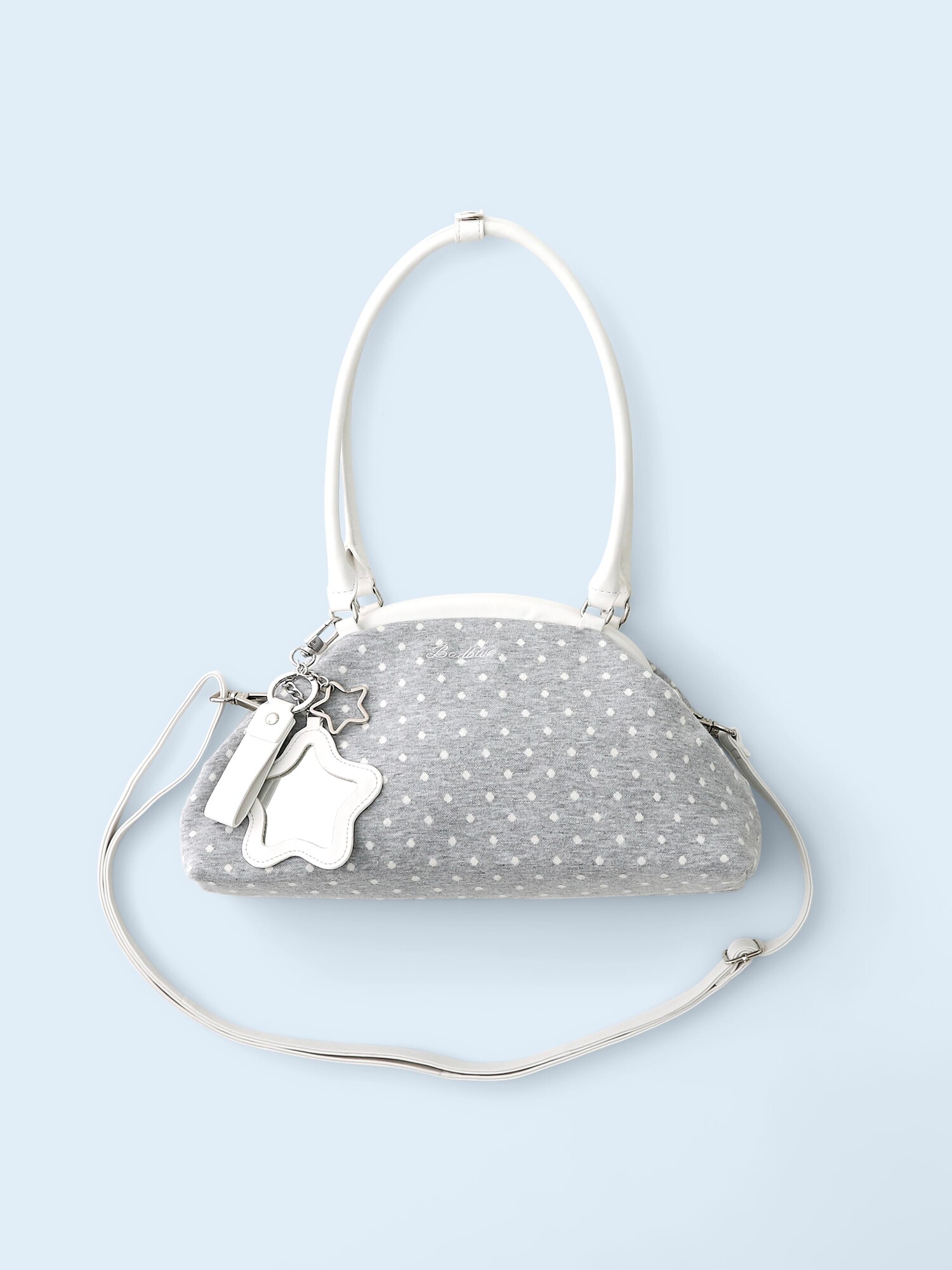 Dot Cozy Dumpling Bag Gray