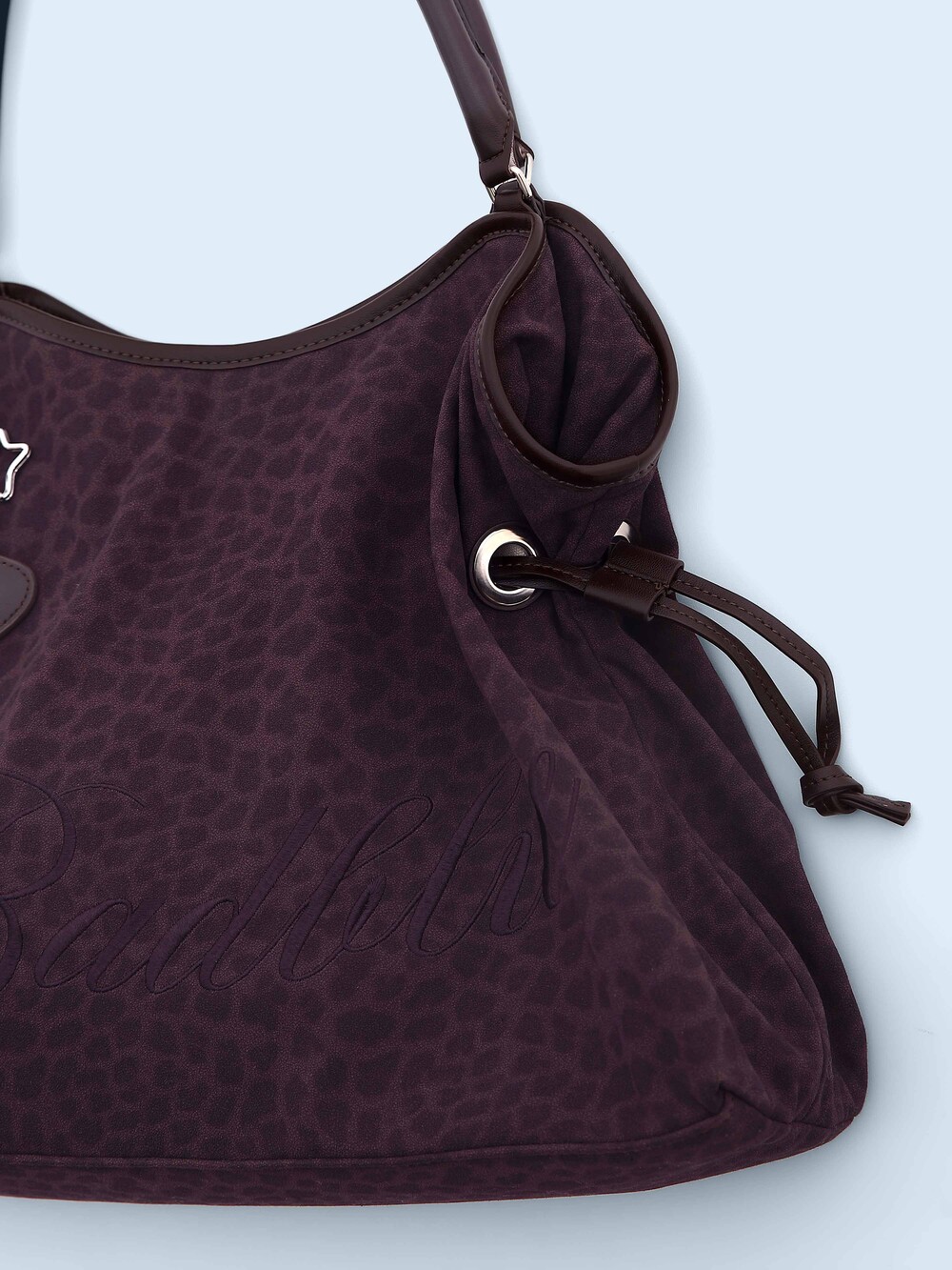 Washed Leopard Dimsum Bag Purple