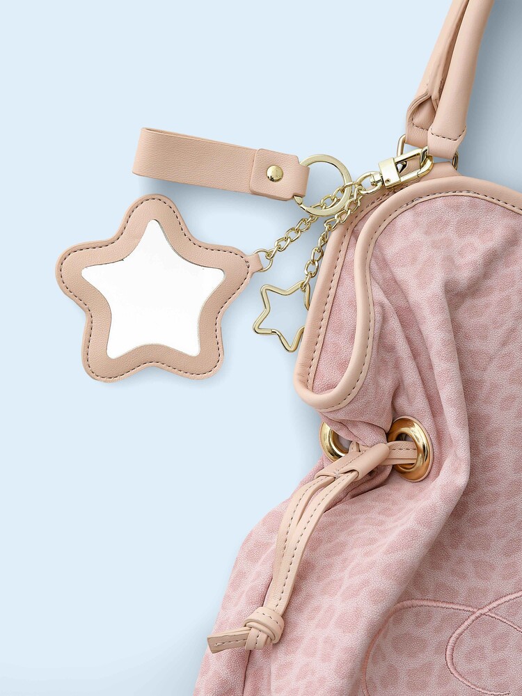 Washed Leopard Dimsum Bag Pink