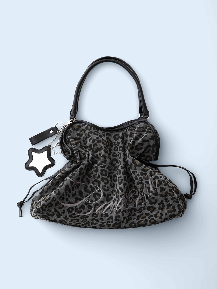 Leopard Dimsum Bag Charcoal