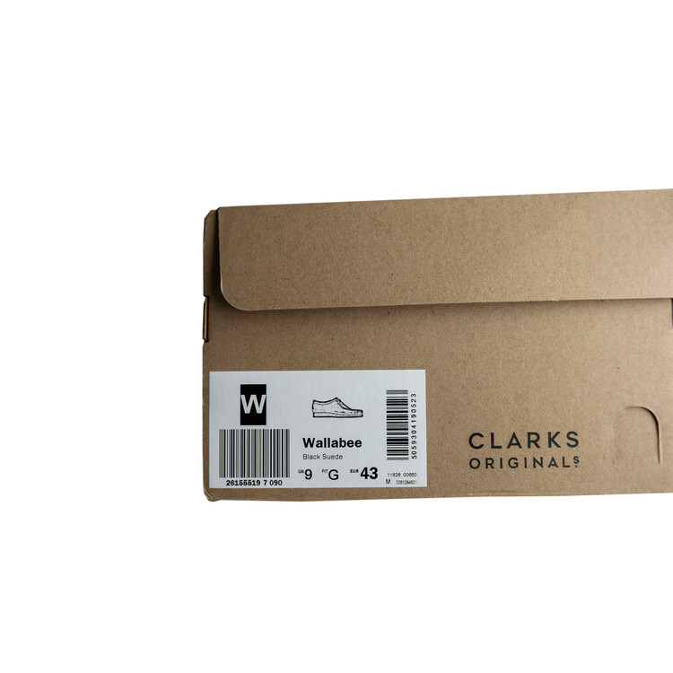 CLARKS - Wallabee (Black / Suede) + VINCENT SHOELACE (29inc Kahki Navy)