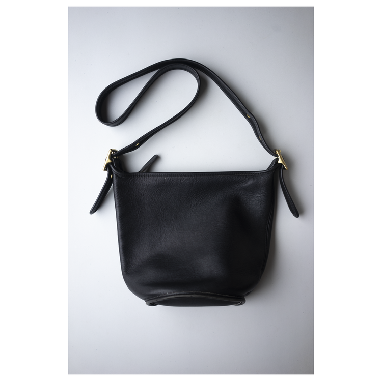 old COACH - Leather Duffle Bag M (Black) 🇺🇸