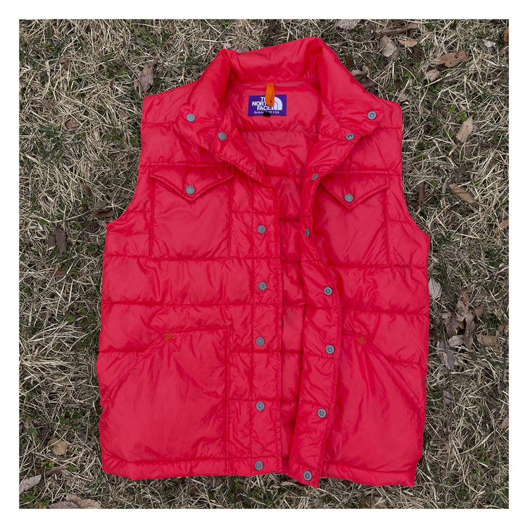 THE NORTH FACE PURPLE LABEL - Mountain Down Vest (Vintage Red) *S size