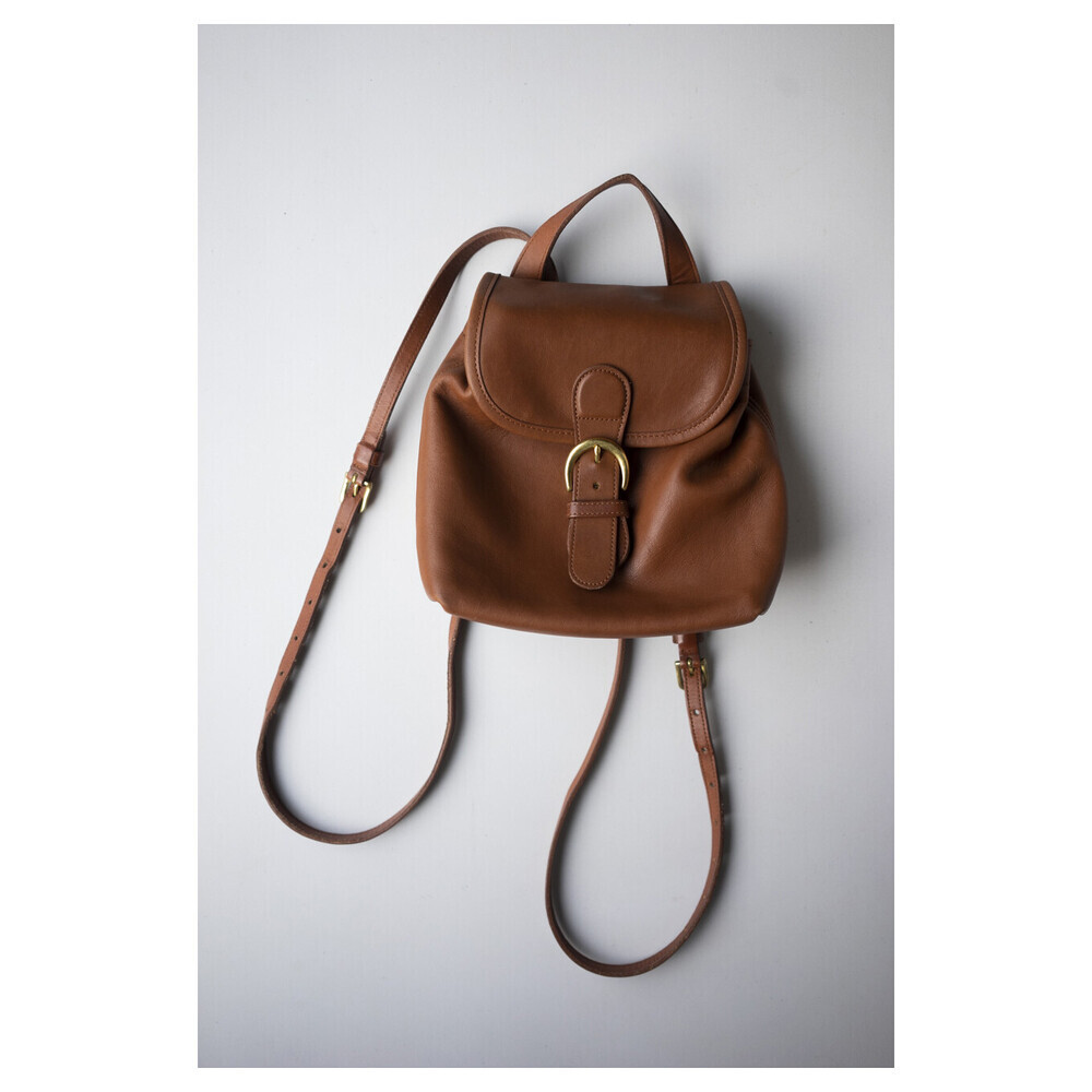 old COACH Leather Rucksack (British Tan) 4152