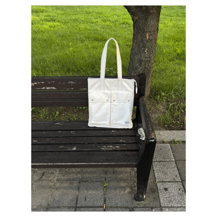 rare PORTER - FREE STYLE TOTE BAG (White)