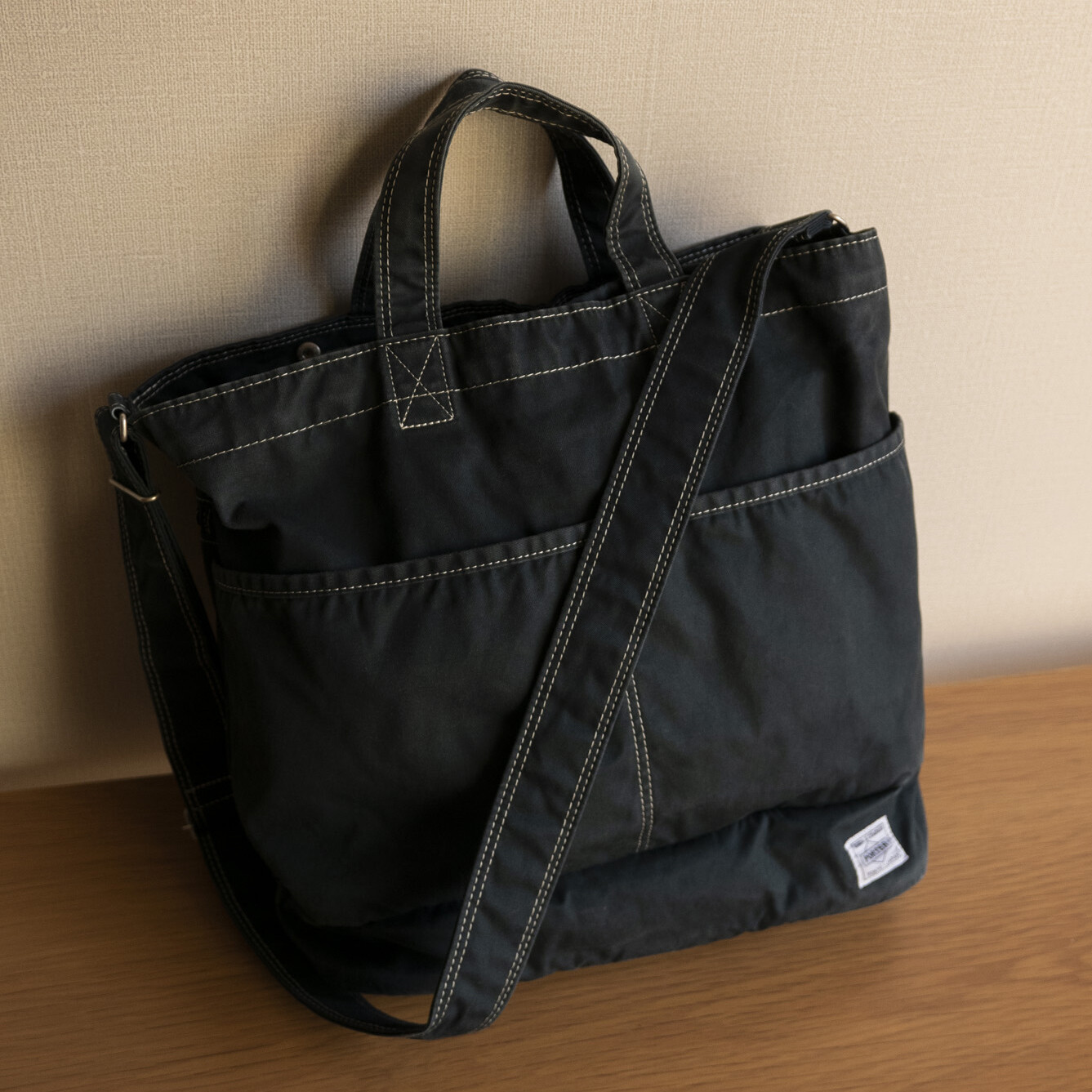 PORTER FAVOR - 2way Shoulder Tote Bag (Washed Indigo)